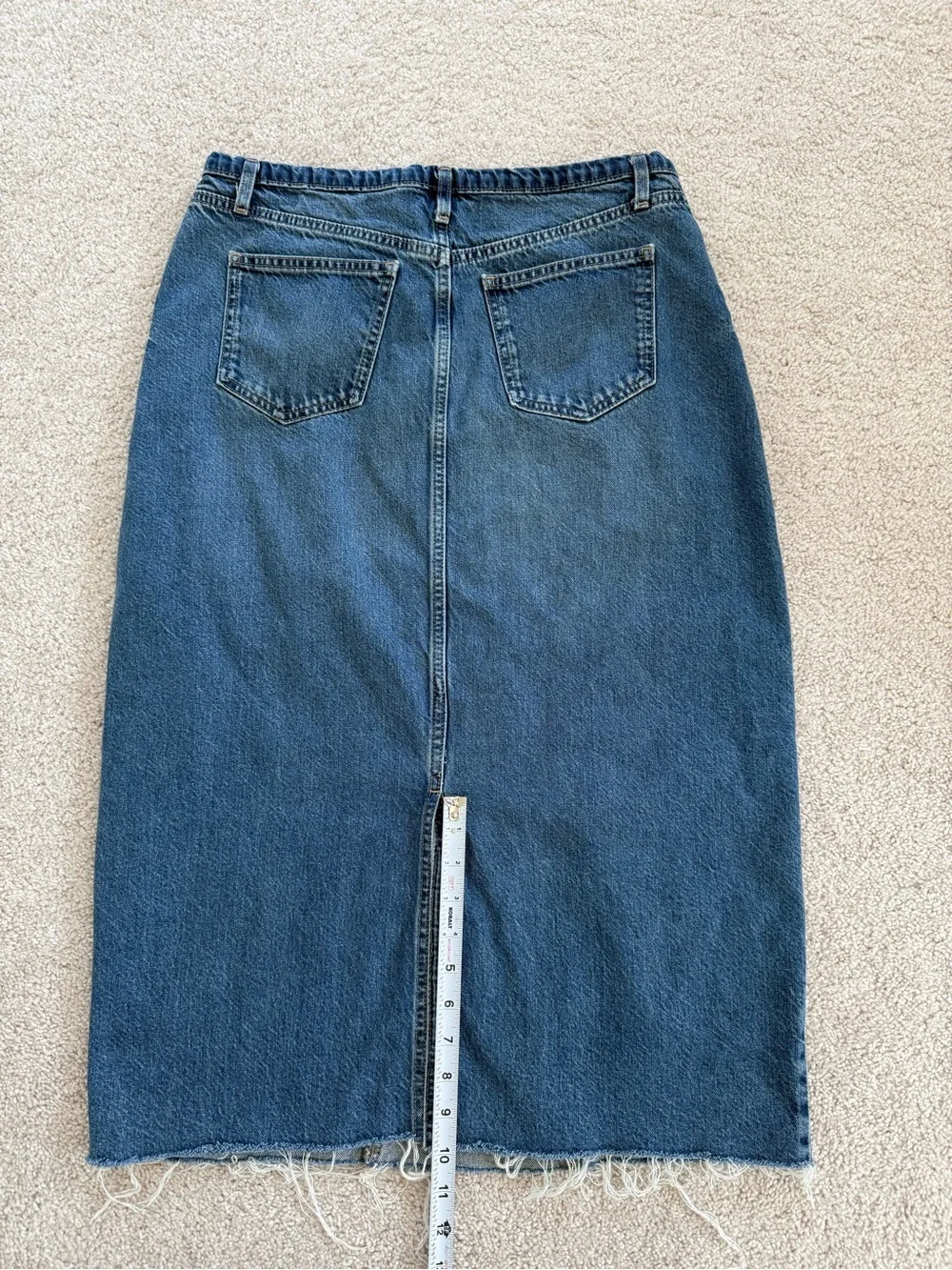 Cotton On High-Waist Denim Pencil Skirt in Classic Blue